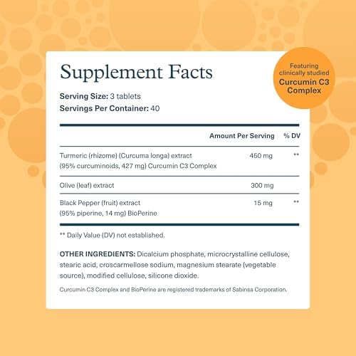 Youtheory Turmeric - 450 mg Turmeric Curcumin Supplement - with Piperine & Bioenhancers - Clinically Studied Curcumin Complex - for Muscle & Brain