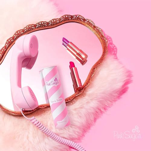 Pink Sugar Eau de Toilette Perfume for Women, Floral + Fruity Scent, Notes of Raspberry, Cotton Candy, and Vanilla, Sweet and Sensual Fragrance