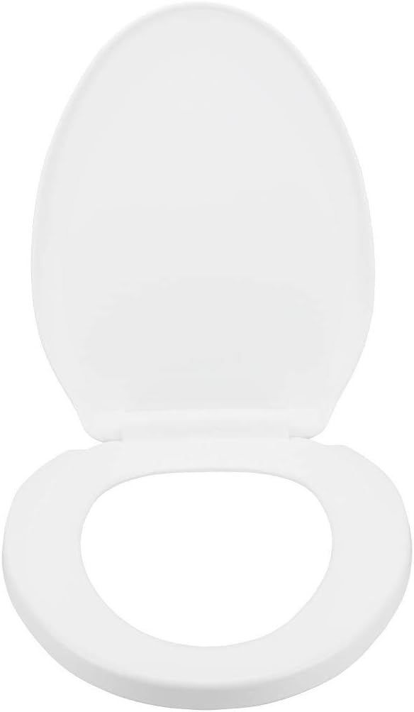 Renovators Supply Manufacturing Plastic Soft Close Toilet Seat Elongated Quiet-Close Lid, Contoured Seat, Easy to Install and Clean, Grip-Tight Bumpers with Adjustable Mounting Hardware, Black