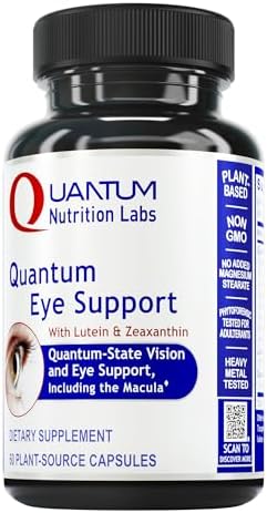 Quantum Nutrition Labs Eye Support - Eye Health Vitamins, Lutein and Zeaxanthin Eye Supplements for Adults and Seniors, Supports Macular Health