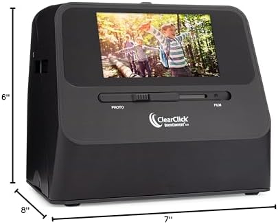 ClearClick QuickConvert 2.0 Photo, Slide, and Negative Scanner - Scan 4x6 Photos & 35mm, 110, 126 Film - No Computer Required - 22 MegaPixels
