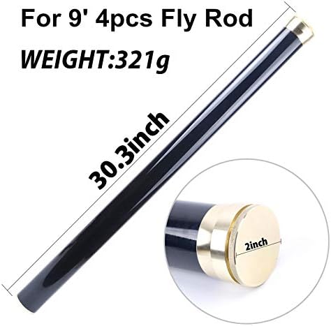Maxcatch Carbon Fiber Fly Fishing Rod Travel Tube(Case) with Aluminum Cap – fits Any 9ft/10ft 4pcs Fly Rod