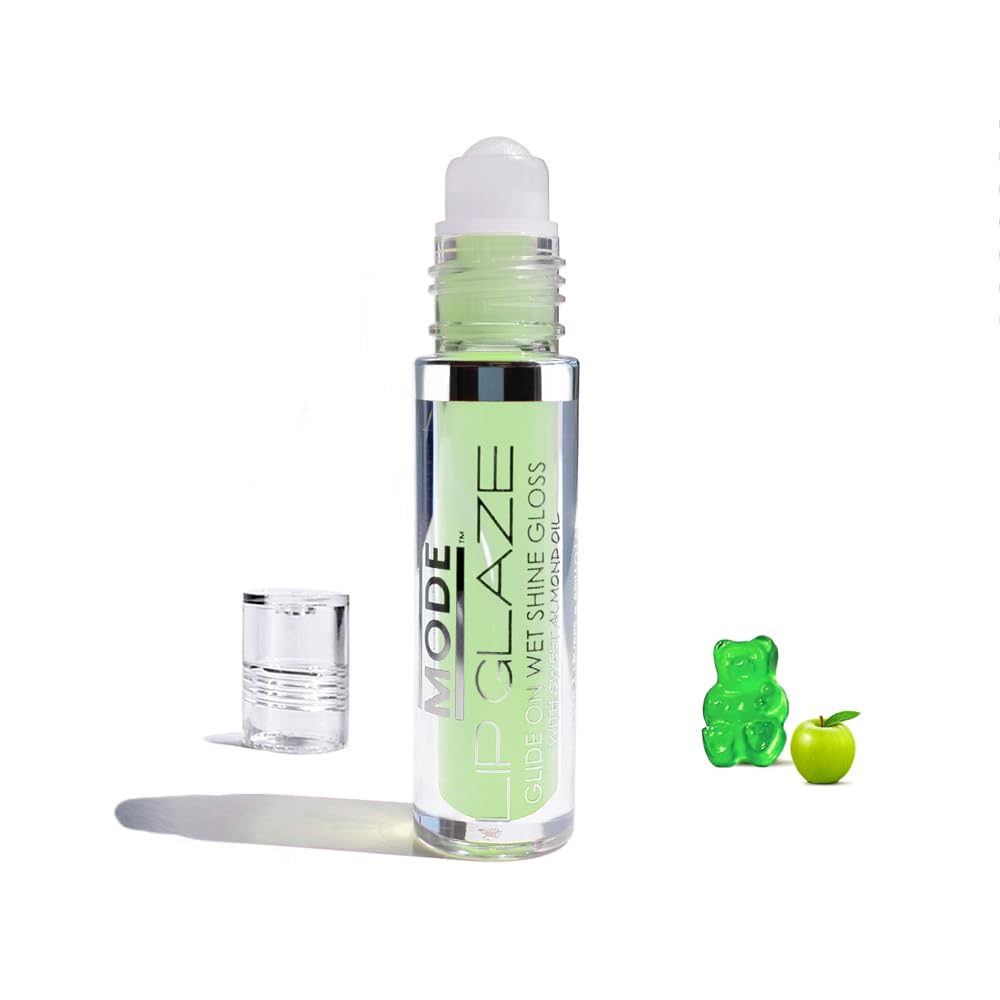 MODE Lip Glaze Cotton Candy Flavored Lip Gloss, Hydrating Sheer Wet Shine, Skincare Fruit Oils