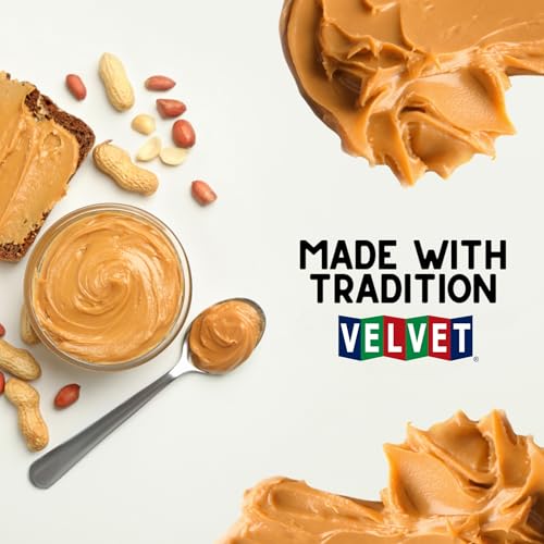Velvet Peanut Butter, Creamy – Detroit’s Classic Since 1937, Smooth & Nostalgic Spread with “Fresh, Pure, Delicious” Label, Made in the USA, Gluten-Free, Perfect for Sandwiches, Baking & Snacking (18 Ounce Jar)
