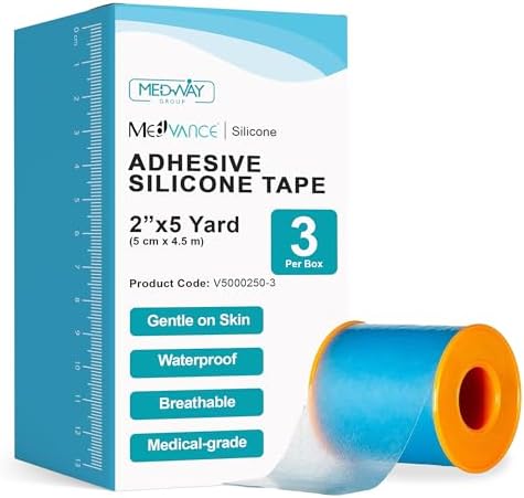 MedVance Silicone Adhesive Medical Tape, Scar Sheet,1" x5' (1 Pack)