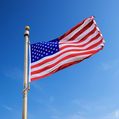 ALLIED FLAG American Flag 5x8 FT Embroidered Nylon US Flag, Vibrant and Durable For Outside - Made in USA