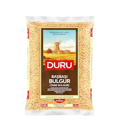 Duru Extra Extra Coarse Bulgur, 35.2oz (1000g), Wheat Berries,100% Natural and Certificated, High Fiber and Protein, Non-GMO, Great for Vegan Recipes, Better than Rice