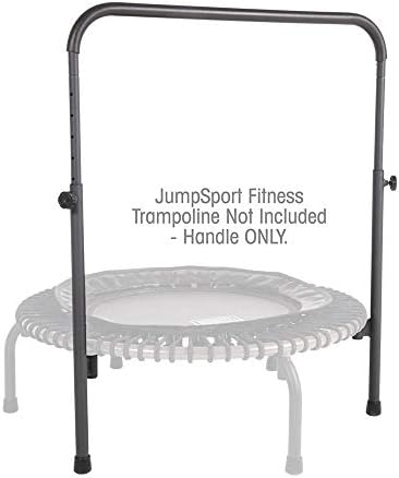 JumpSport Handle Bar Accessory for Arched Leg Fitness Trampolines, Bouncer, Rebounder Trampoline for Adults Indoor and Outdoor, Black