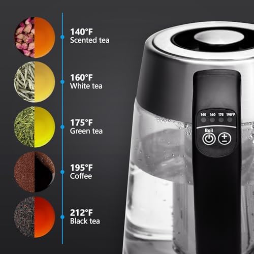 Aigostar Electric Kettle with Temperature Control and Tea Infuser