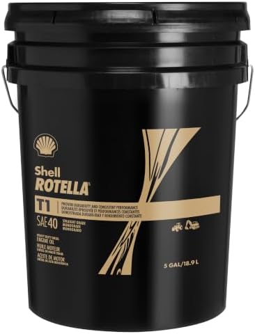 Shell Rotella T1 SAE 40 Diesel Engine Oil, 5 Gallon Pail