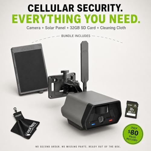 TACTACAM Defend Cellular Security Camera Bundle – Solar Panel + 32GB SD Card Included – 4G LTE