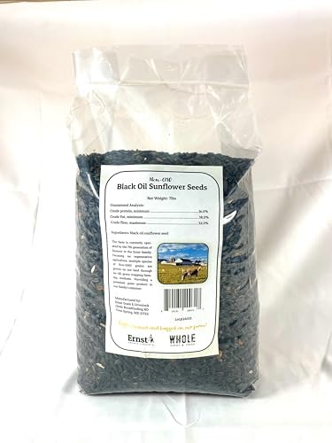 Ernst Grain & Livestock Black Oil Sunflower Seeds - Birdseed for Outside Feeders Wild Bird Food - Ideal Bird Seed for Cardinals