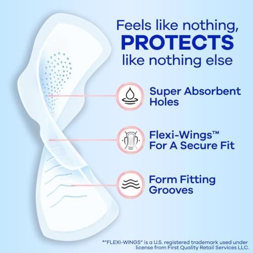 Always Infinity Feminine Pads for Women, Size 3, Extra Heavy Flow, with Wings, Unscented, 28 CT