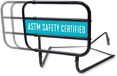 Able Life Bedside Extend-A-Rail, Adjustable Senior Bed Safety Railing and Stand Assist Grab Bar, Extendable Guardrail for Seniors and Elderly Adults