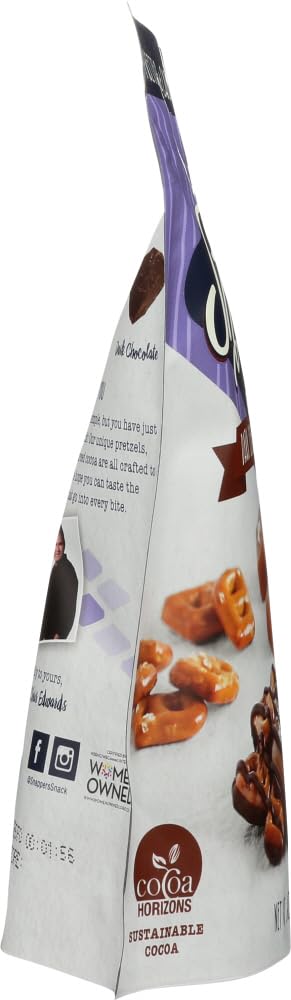 Edward Marc Snappers Sweet Caramel & Pretzels Cluster - Crunchy Pretzel Snack With Milk Chocolate For Adults And Kids - 6 oz (pack of 1)