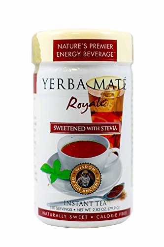 Wisdom of the Ancients Instant Yerba Mate Tea - Herbal Tea Powder Blend for Energy, Drink Hot or Iced, Sweetened with Stevia, Contains Caffeine