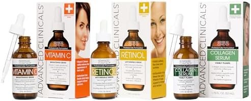 Advanced Clinicals Brightening Vitamin C Serum For Face With Glycolic Acid + Lactic Acid | Vitamin C Eye Serum Face Moisturizer For Improving Look Of Dark Spots & Uneven Complexion, 1.75 Fl Oz