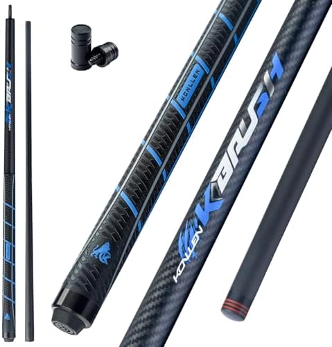 KONLLEN Carbon Fiber Break Cue, 58-Inch Pool Stick, 13mm Tip | Carbon shaft, 2-piece design, firm tip setup, built for dedicated break shots