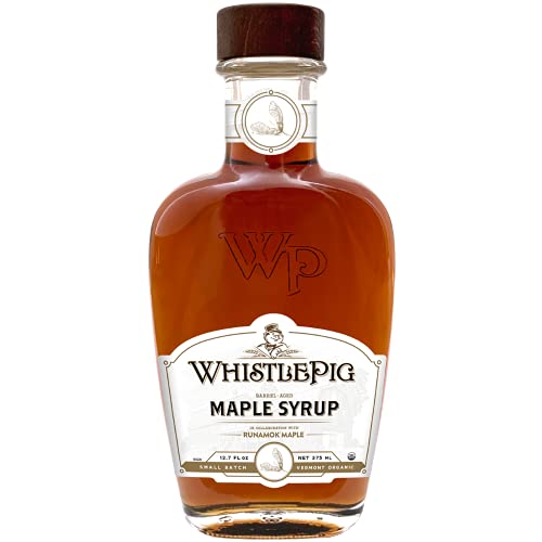 Runamok Organic Bourbon Barrel Aged Maple Syrup - Vermont Maple Syrup, Pure Maple Syrup for Cocktails, Cheese Pairing & Perfect To Be Used As Pancake Syrup, Maple Syrup Organic | 8.45 Fl Oz (250mL)