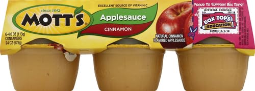 Mott's Applesauce, 4 Oz Cups, 72 Count (12 Packs Of 6), No Artificial Flavors, Good Source Of Vitamin C, Nutritious Option For The Whole Family