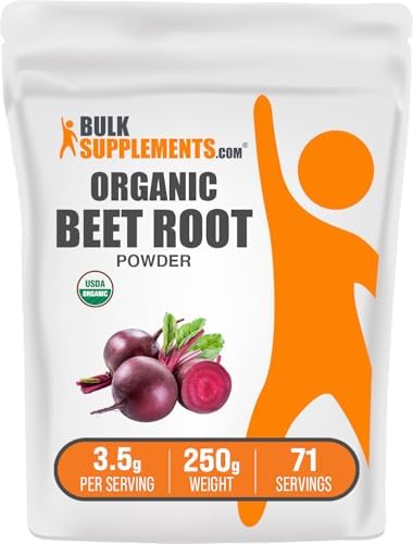 BulkSupplements.com Organic Beet Root Powder - Superfood Supplement, Beet Root Supplements - Vegan & Gluten Free, 3.5g per Serving, 1kg (2.2 lbs) (Pack of 1)