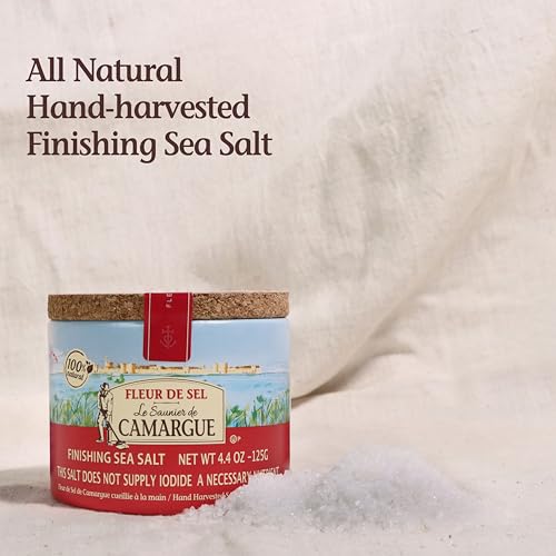 Le Saunier De Camargue | French Fleur Del Sel | Finishing Sea Salt, 4.4 oz (Pack of 4)