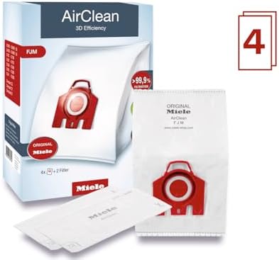 Miele FJM Vacuum Cleaner Bags, XL-Pack for Select Canister Vacuums