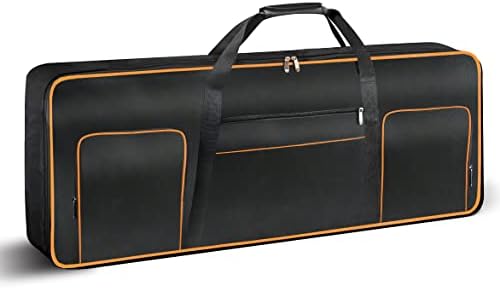 Ruibo 61 Key Keyboard Gig Bag Case,Portable Durable Keyboard Piano Waterproof 600D Oxford Cloth with 10mm Cotton Padded Case Gig Bag 40"x16"x6"