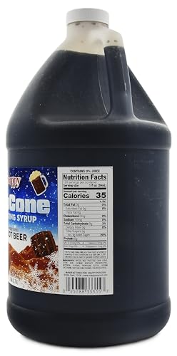 Snappy Root Beer Sno Cone Syrup, 1 Gallon (128 oz), Ready to Use for Snow Cone Machines and Shaved Ice