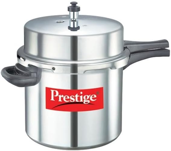 Prestige Popular Aluminum Pressure Cooker, 5 L, Silver