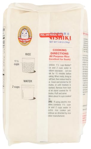 Nishiki Premium Rice, Medium Grain,15 Pound (Pack of 1)