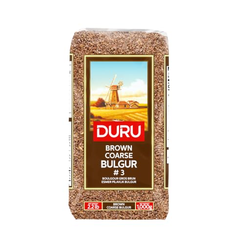 Duru Brown Coarse Bulgur, 35.2oz (1000 g), Wheat Berries, 100% Natural and Certificated, High Fiber and Protein, Non-GMO, Great for Vegan Recipes, Better than Rice