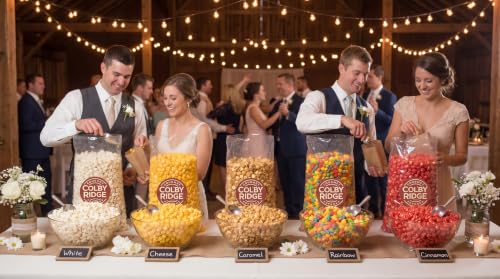 5 Flavor Gourmet Popcorn Assortment 16 Gal. (256 Cups) Large Sampler - White, Caramel, Cheese, Rainbow, and Cinnamon Bulk Popped