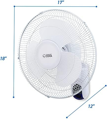 Commercial Cool 16 Inch High Velocity Floor Fan, Black, CFF16B | Floor Fan for Home, Garage, Bedroom, or Office, Cooling with 3 Speed Settings, Quiet Floor Fan with Adjustable Tilt Angle