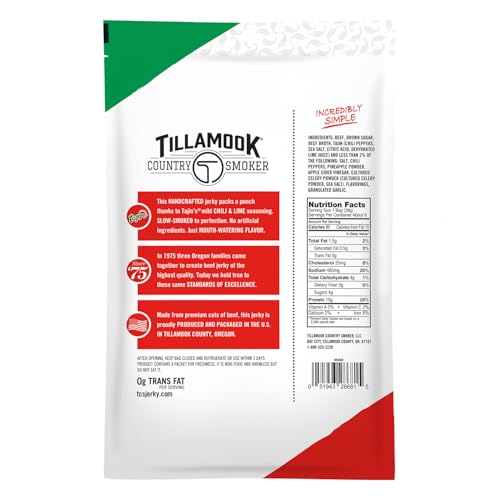 Tillamook Country Smoker Real Hardwood Smoked Beef Jerky, Teriyaki, 10 Ounce