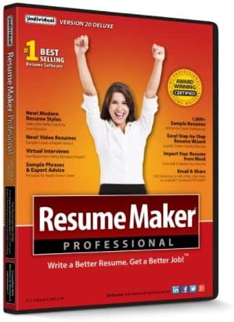 ResumeMaker Professional Deluxe 20 - Software to Create Professional Resumes Includes Sample Resumes Written by Certified Resume Writers