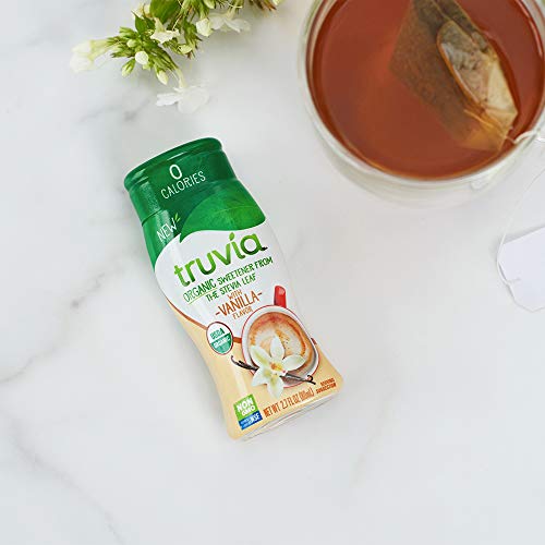 Truvia Organic Zero-Calorie Liquid Stevia Sweetener, 2.7 fluid ounce bottle, Vanilla flavor