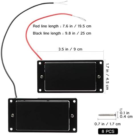 Foxnovo Professional Sealed Humbucker Pickups Set for Gibson Epiphone Les Paul Guitars (Black)