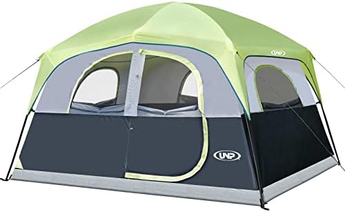 UNP 6 Person Tents for Camping Waterproof Family Cabin Tent with Rainfly