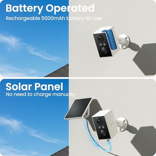 wansview Solar Security Cameras Wireless Outdoor 2K WiFi 6, A1 2Pack | Solar Camera Outdoor Wireless for Home Security with AI Motion Detection