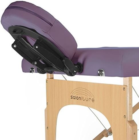 Saloniture Professional Portable Folding Massage Table with Carrying Case - Black