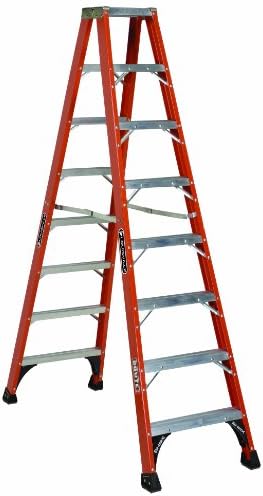 Louisville Ladder 14-Foot Fiberglass Twin Front Step Ladder, 375-Pound Load Capacity, Type IAA, FM1414HD