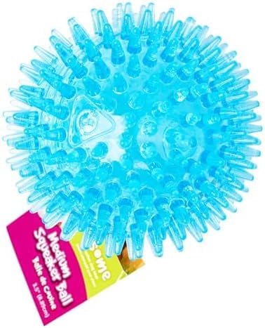 Gnawsome Medium Squeaker Ball Dog Toy, Medium 3.5", Colors will vary, All Breed Sizes