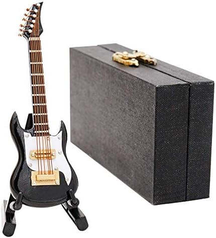 Odoria 1/12 Miniature Electric Guitar Dollhouse Musical Instruments Accessories, Red