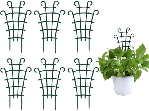 UWIOFF Trellis for Potted Plants, 4Pcs Stackable Small Indoor Plant Trellis