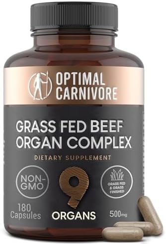 Grass Fed Beef Liver Capsules, Freeze Dried in Convenient Pills, 180 Capsules, Desiccated Supplement