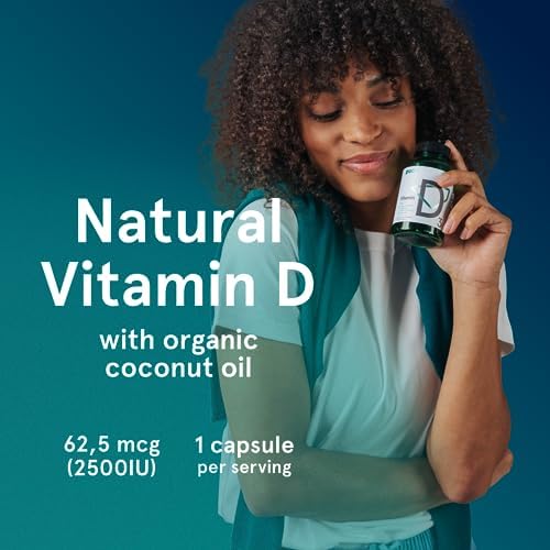 Puori Vitamin D3 Softgels for Adults, 2500 IU (62.5 mcg), 120 Count | Fast Absorbing Supplement Supports Immune System, Bone Health