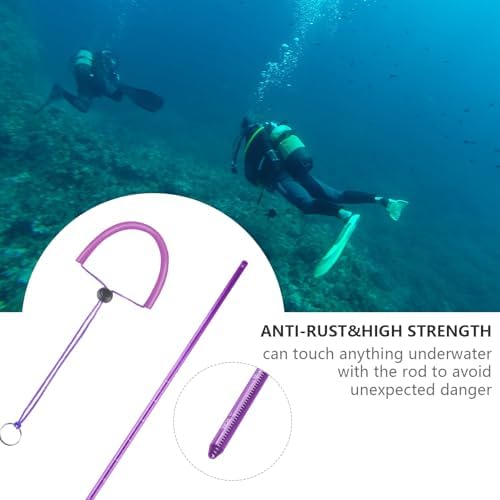 ORCATORCH Scuba Diving Pointer 13 inchs Aluminum Alloy Lobster Tickle Pointer Underwater Shaker Noise Maker Dive Stick Rod with Lanyard Multifunctional Scuba Diving Accessories