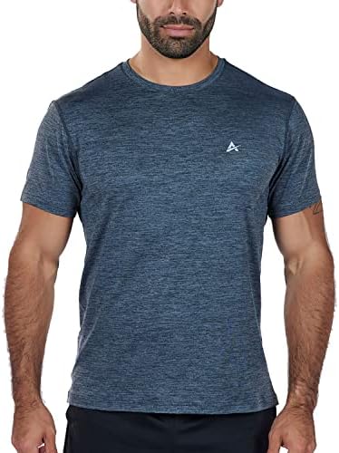 Arctic Cool Men’s Crew Neck Instant Cooling Moisture Wicking Performance UPF 50+ Short Sleeve Workout Shirt