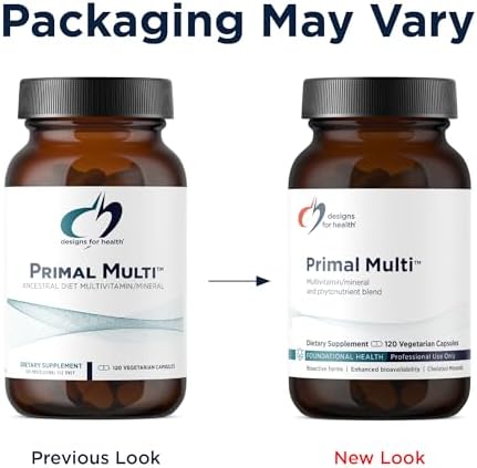Designs for Health Primal Multi - Paleo-Friendly Multivitamin Supplement with Folate, Tocotrienols, Lutein + Broccoli Seed